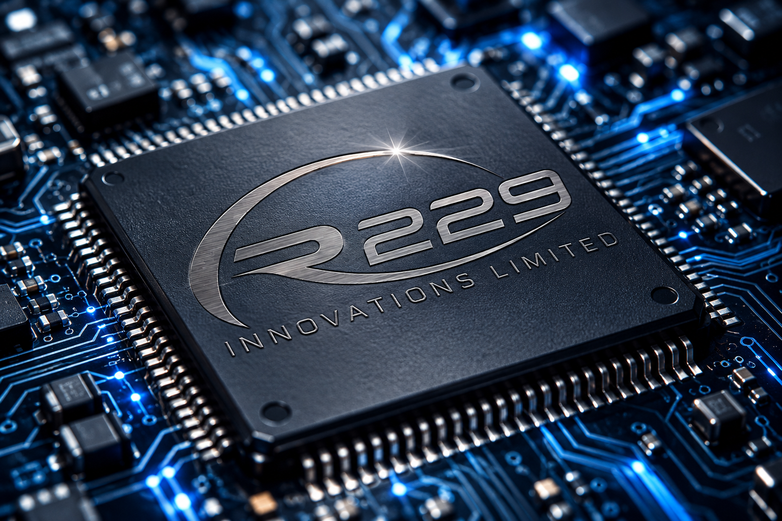 R229 chip on an electronic circuit board